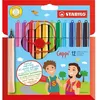 Image de Stabilo Etui Carton De 12 Feutres De Coloriage Cappi + 1 Lacet
