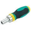Image de Wolfcraft Mini-tournevis Ã  cliquet avec 5 Embouts Solid: Fente 5,0 + 6,0 mm, Phillips No. 1 + 2 + 3