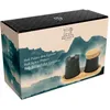 Image de Bali Palais Des Ãpices Moulin Ã Poivre Bali Fonte Noir Et Sa Coupelle Ã Sel En Coffret Cadeau