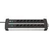 Image de Brennenstuhl Premium-Alu-Line Technique 16 prises Duo noir 3m H05VV-F 3G1,5 prises commutables par 8