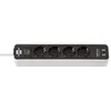 Image de Brennenstuhl Prolongateur multiprise Ecolor 4 prises blanc/noir 1,5m H05VV-F 3G1,5 - 1153240026