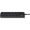Image de Brennenstuhl 1153110116 bloc multiprise 6 prises 2 m H05VV-F 3G1,5 noir + switches