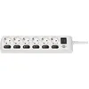 Image de Brennenstuhl 1153110126 bloc multiprise 6 prises 2 m H05VV-F 3G1,5 blanc + switches