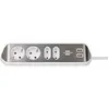 Image de Brennenstuhl Prolongateur multiprise avec fonction de charge USB 6 voies 4x Prises de contact de protection & 2x Euro argent/blanc - 1153590620