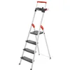 Image de Escabeau de sÃ©curitÃ© pliable en aluminium 4 marches larges Hailo L100