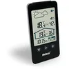 Image de Wetterstation Mit AuÃ?ensensor, Zeigt Temperatur Und Luftfeuchtigkeit Innen Und AuÃ?en, Mit Wettervorhersage Und Mondphasen, Displaybeleuchtung, Wecker/farbe : Schwarz/modell : 11908, HÃ¶he : 16 Cm - Mebus