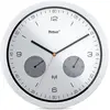 Image de Mebus Horloge Radio-pilotÃ©e ThermomÃ¨tre HygromÃ¨tre Diam 26cm Blanc