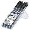 Image de Staedtler 31-9wp4gs Lot De 4 Feutres Permanents Lumocolor Sfmb Pour RÃ©troprojecteurs (Noir)