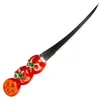 Image de Fackelmann 43231 Couteau Ã Tomates "Funny Kitchen", Couteau Office Cuisine, Petit Couteau De Cuisine, Couteau A Tomates DentelÃ©, Couteau A Tomate, Inox, Plastique, 19,3 X 2,5 X 2,2 Cm