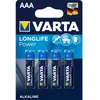 Image de Lot de 4 piles alcaline VARTA Longlife Power AAA/LR03