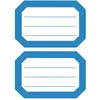 Image de Etiquettes autocollantes - bord bleu - 12 pcs