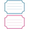 Image de Etiquettes autocollantes - bord bleu et rouge - 12 pcs
