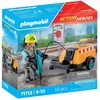 Image de Playmobil Action Heroes 71752 - Ouvrier avec marteau-piqueur et signalisation