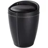 Image de Tabouret/bac Ã  linge salle de bain - Candy - Simili cuir Noir WENKO