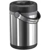 Image de Emsa 509244 BoÃ®te HermÃ©tique Alimentaire 1,2 L Anthracite, Noir Et Acier Inoxydable