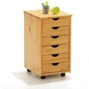 Image de Caisson de Bureau 6 Tiroirs "School" 65cm Naturel