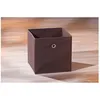 Image de BoÃ®te de rangement en tissu - l 32 x P 32 x H 32 cm - Marron