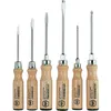 Image de Lot de tournevis plats/cruciformes Ã  manche en bois 6 piÃ¨ces