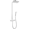 Image de Colonne de douche 360 1jet, Bras de douche 380mm blanc/chromÃ©