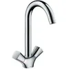 Image de MÃ©langeur cuisine Logis Hansgrohe - TÃªte cÃ©ramique - Orientable - Chrome