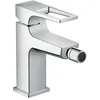 Image de Metropol Mitigeur de bidet poignÃ©e Ã©trier, bonde Push-Open, chromÃ© (74520000)