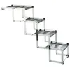 Image de 4marches Pliantes Alu. Plastique Tpr Larg. 37cm-Haut. Jusqu'a 70cm-Prof. Jusqu'a 160cm