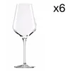 Image de Lot De 6 Verres Ã Vin En Cristallin, Transparent, 56 Cl