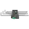 Image de Wera 950 PKLS/9 SM SB Jeu de clÃ©s mÃ¢les coudÃ©es, syst. mÃ©trique, chromÃ©es, 9 piÃ¨ces - 05073594001