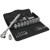 Image de Wera 8100 SC 8 Jeu cliquet Zyklop Metal avec levier d'inversion, Ã  emmanchement 1/2"", mÃ©trique, 28 piÃ¨ces - 05004078001
