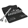 Image de Wera 8100 SC 7 Jeu cliquet Zyklop Metal avec carrÃ© mÃ¢le traversant, Ã  emmanchement 1/2"", mÃ©trique, 28 piÃ¨ces - 05004077001