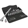 Image de Wera 8100 SC 11 Jeu cliquet Zyklop Metal avec levier d'inversion, Ã  emmanchement 1/2"", syst. impÃ©rial, 28 piÃ¨ces - 05004081001