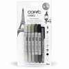 Image de Marqueur Ciao set Gris Chaud - 5 feutres + multiliner