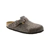 Image de Birkenstock - Sabots - Boston Wool Cacao en Laine - Taille 38 - Gris