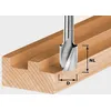 Image de Fraise Ã  rainurer hÃ©licoÃ¯dale avec queue de 8 mm HW Spi S8 D8/25 Festool 490979