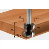 Image de Festool Fraise pour poignÃ©e moulurÃ©e HW S8 D22/16/R2,5+6 - 491140