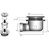 Image de Ideal Standard - Bonde invisible pour receveur sans capot 90 mm