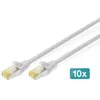Image de Digitus CÃ¢ble de brassage CAT 6A S/FTP, 10 piÃ¨ces