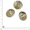 Image de Perles en verre donut à facettes Ø 6 mm - Vert olive x 15 pces