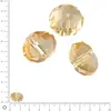 Image de Perles en verre donut à facettes Ø 14 mm - Topaze x 6 pces