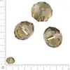 Image de Perles en verre donut à facettes Ø 14 mm - Vert olive x 6 pces