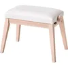 Image de K&m 13946 - Banquette Piano Couleur Cendre, SiÃ¨ge Velours Blanc