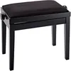 Image de Konig & Meyer 13900 Banquette Piano Noir Mat Avec Assise En Velours Noir