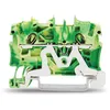 Image de Wago 2001-1207 Borne de protection pour 2 conducteurs - 1,5 mmÂ² - pour applications Ex e II - Pour rail 35 x 15 et 35 x 7,5 - Push-in CAGE CLAMP