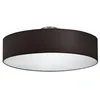 Image de Trio Hotel Plafonnier Cylindrique Moderne Ã 3 LumiÃ¨res De 50 Cm, Abat-Jour Noir Mat En Nickel