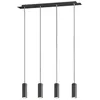 Image de Trio Marley Plafonnier Suspendu Moderne Ã 4 LumiÃ¨res, Noir Mat