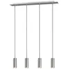 Image de Trio Marley Plafonnier Suspendu Moderne Ã 4 LumiÃ¨res, Nickel Mat