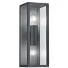 Image de Trio Garonne Applique Murale ExtÃ©rieure Vintage 2 LumiÃ¨res Anthracite Ip44