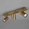 Image de Plafonnier Spots Marley Laiton Ancien, 3 Lampes