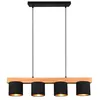 Image de Suspension Cameron, Ã Quatre Lampes, Noire
