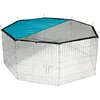 Image de Enclos D'extÃ©rieur ZinguÃ© Avec Porte+Filet 57 X 56 Cm